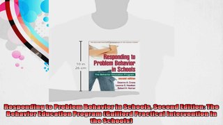 Responding to Problem Behavior in Schools Second Edition The Behavior Education Program