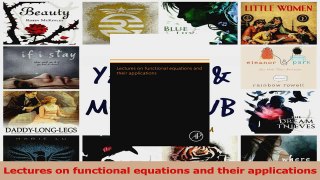 Download  Lectures on functional equations and their applications Ebook Free