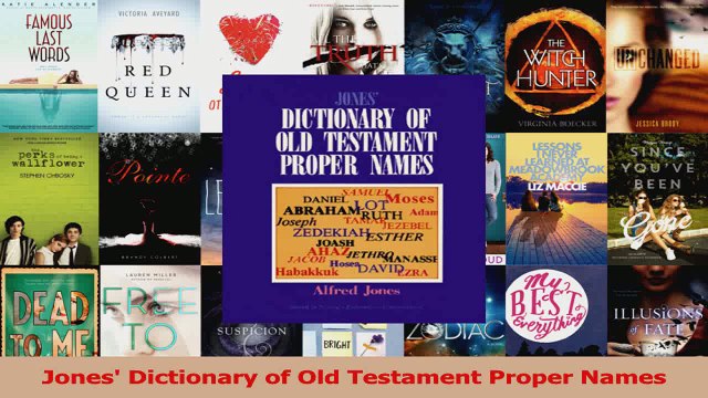 PDF Download Jones Dictionary of Old Testament Proper Names Download Full Ebook