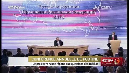 Conférence de presse annuelle : le Président russe Vladimir Poutine répond aux questions des médias
