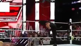 Roman Reigns Attacks Tripple H WWWE RAW TLC DECEMBER 2015