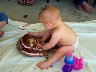 First Birthday Cake - Funny Baby