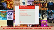 Evolution and Biocomputation Computational Models of Evolution Lecture Notes in Computer Download