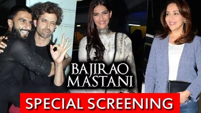 Bajirao Mastani Special Screening | Hrithik Roshan, Deepika Padukone, Ranveer Singh