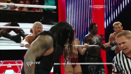 3 Spears in 60 seconds by Roman Reigns with courtesy to sky sports