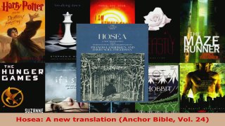 Read  Hosea A new translation Anchor Bible Vol 24 EBooks Online