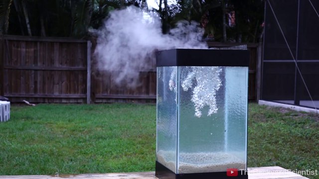 Pouring Molten Aluminum into whole Tank of Water Balls