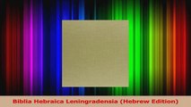 PDF Download  Biblia Hebraica Leningradensia Hebrew Edition Read Full Ebook