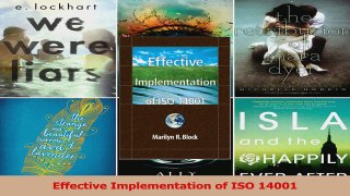 Read  Effective Implementation of ISO 14001 Ebook Free