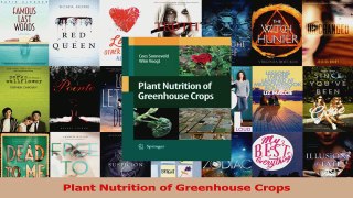 PDF Download  Plant Nutrition of Greenhouse Crops Read Full Ebook