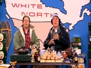 Bob and Doug McKenzie on Red Cap stubbie