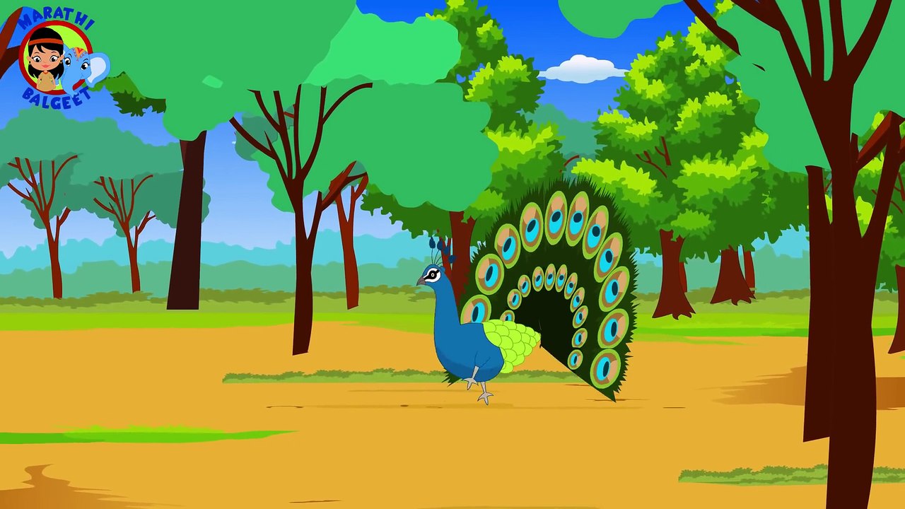 KZKCARTOON TV-Nach Re Mora _ Marathi Kids Rhymes _ Children Balgeet _ Popular Songs _ Marathi Balgeet