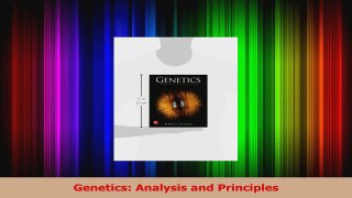 PDF Download  Genetics Analysis and Principles PDF Full Ebook