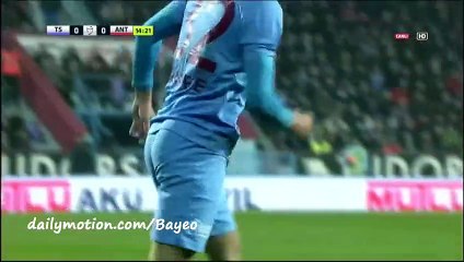 Óscar Cardozo Goal - Trabzonspor 1-0 Antalyaspor  - 19-12-2015