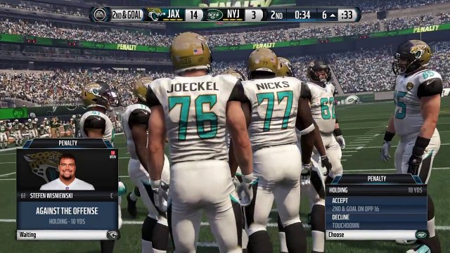 Madden NFL 16 Jags vs Jets career mode