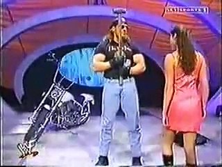 Triple H Destroys Undertaker Motorcycle