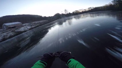 Accident de luge à 80 km/h sur un lac gelé