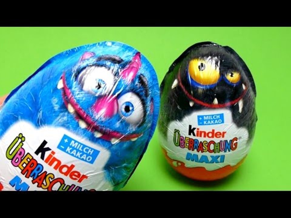 Kinder Maxi Monster Surprise Eggs Unboxing