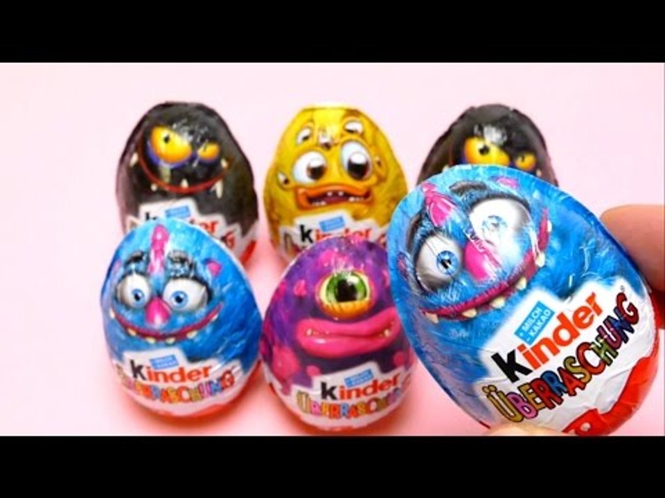 6 Kinder Surprise Eggs - Monster Edition with Toys