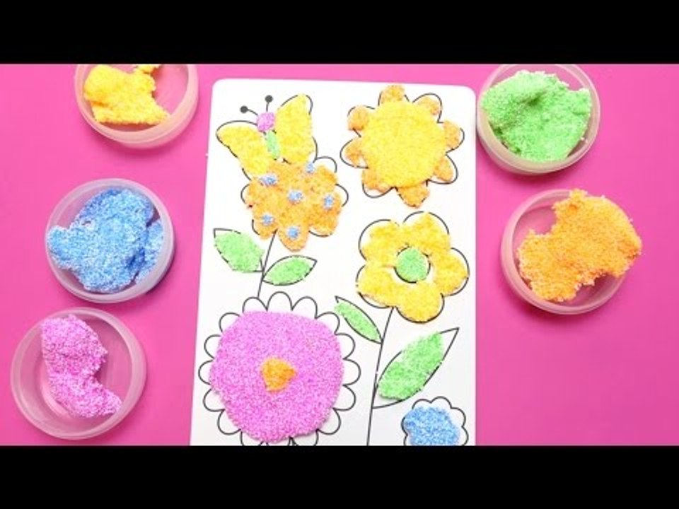 Foam Clay - Pearl Putty Playdough Floam Material - Butterfly & Flowers