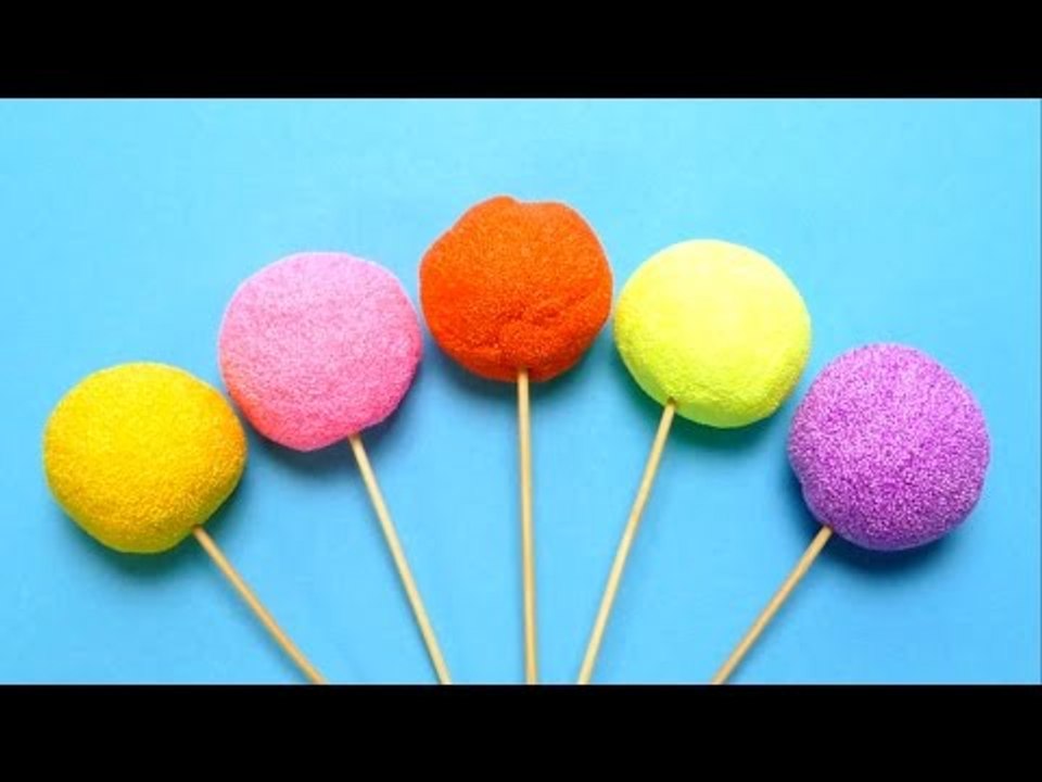 Fancy Foam Lollipops with Surprise Egg Toys