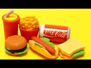 Kawaii Eraser from Japan - Fast Food & Cookie & Sweet Cake Set
