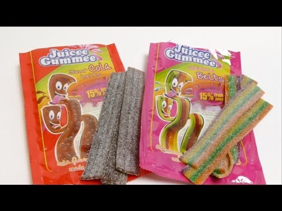 Juicee Gummee Sour Cola & Rainbow Belts Stripes