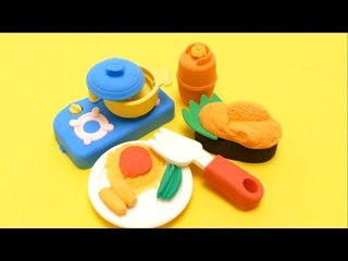 Cute Eraser (Rubber) Cooking Set - from Japan