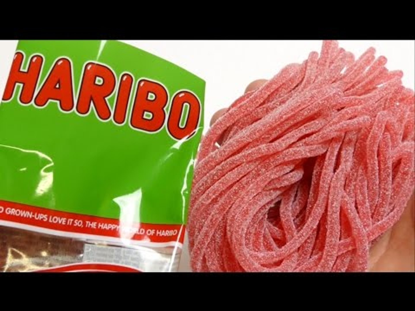 ⁣Haribo Spaghetti Strawberry SOUR Candy