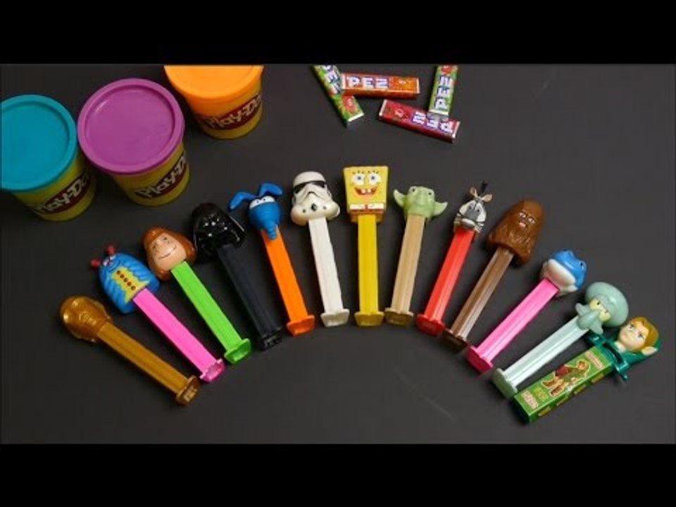 Star Wars Chubaka, Yoda, Blue Elise, Stormtrooper PEZ Dispenser & Play-Doh