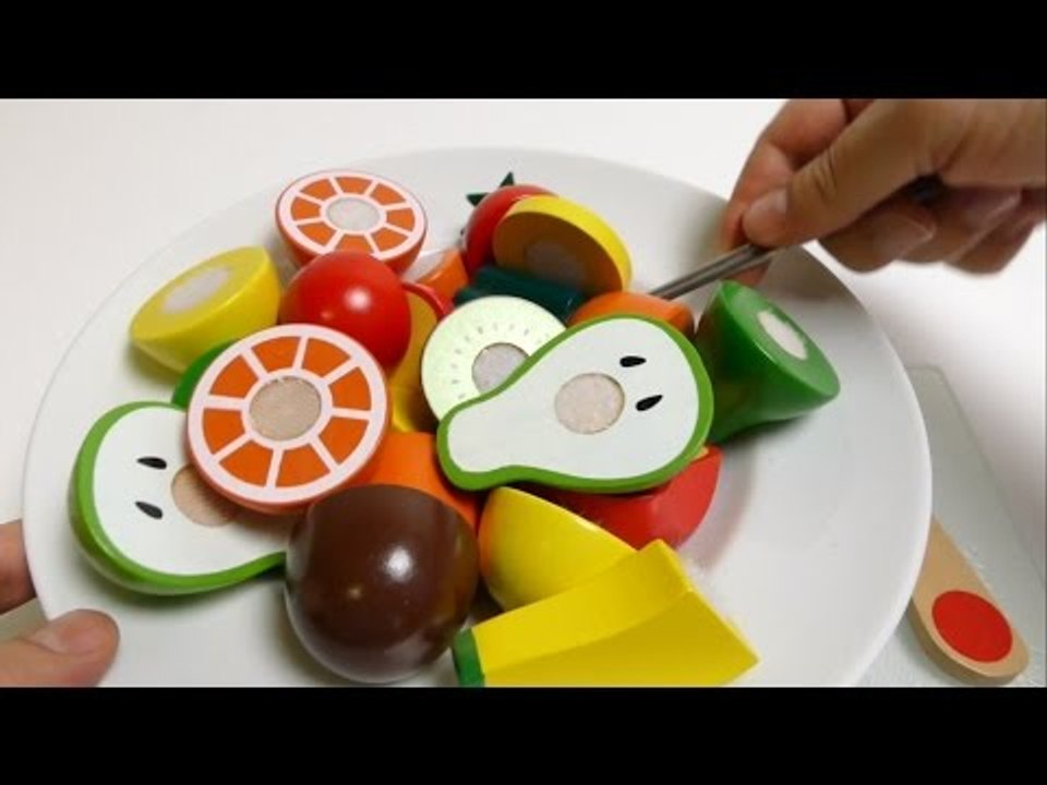 Velcro Wooden Toy Cutting - How to make Wooden Fruit Salad