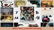 Read  Whos Who in British Climbing PDF Free