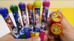 FROZEN Anna Elsa Olaf Pens with Stamps & Smiley Stamps for School