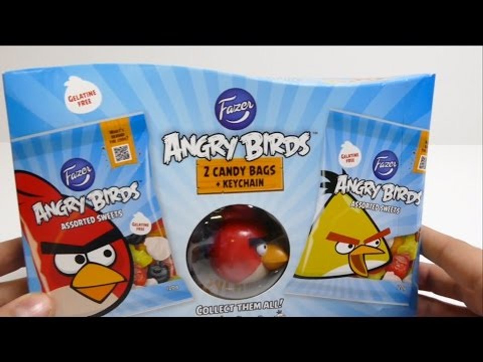 ANGRY BIRDS KEYCHAIN + 2 Candy Bags - Red Bird
