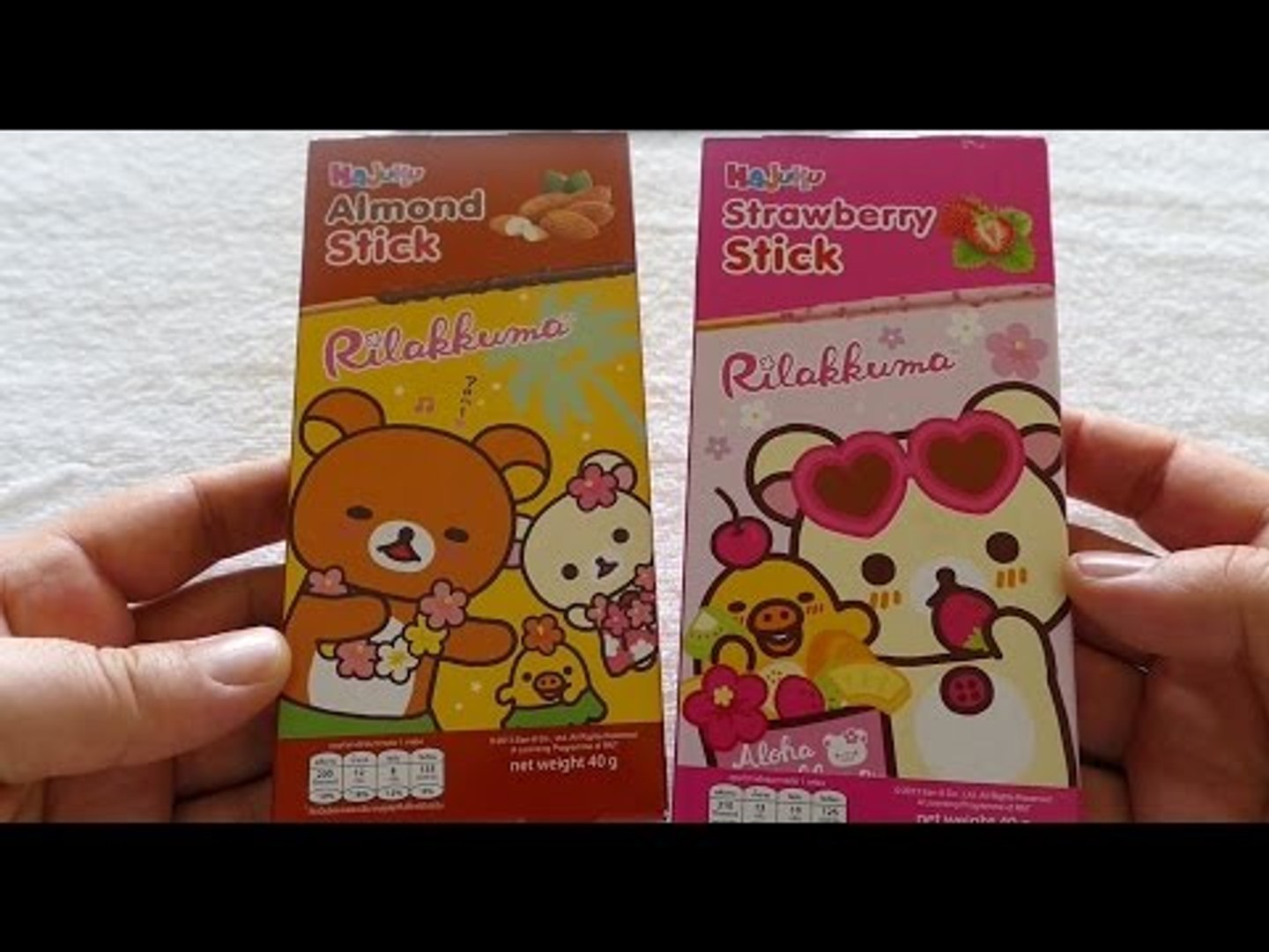 ⁣Rilakkuma Almond & Strawberry Sticks Candy
