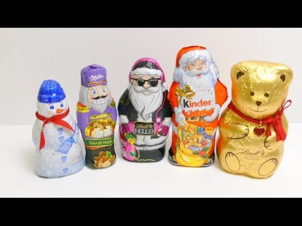 Kinder Santa Claus, Snowman, Milka Nut Cracker, Chocolate Teddy Bear Christmas 2015 Edition