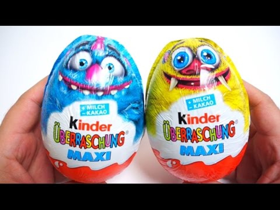 2 Maxi Monster Kinder Surprise EGGs
