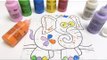 Finger Painting Colours - Colouring an Elephant Puzzle