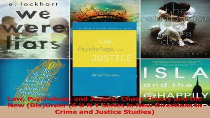 Law Psychology and Justice Chaos Theory and the New DisOrder S U N Y Series in New PDF