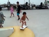 Two Year Old On A Skateboard