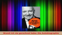 Download  Womit ich nie gerechnet habe Die Autobiographie PDF Frei