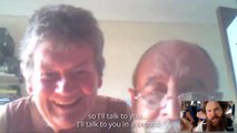 Guy makes skype call to parents in sky diving
