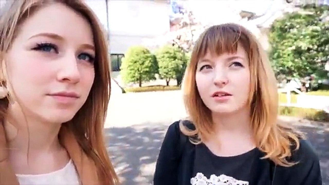 ロシア人の桜お花見♡靖国神社、千鳥ヶ淵♡