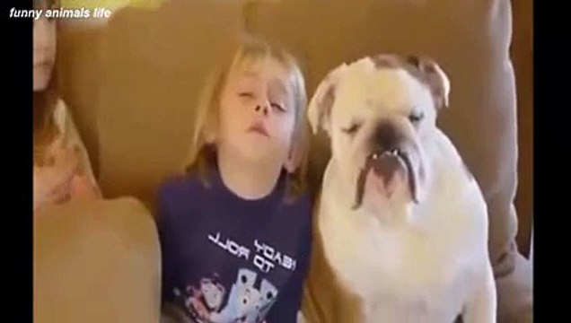 New 2016 funny baby sleeping with dog - baby sleeping positions funny HD 2015