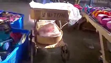 New 2016 woman sells bread on baby strollers.2015