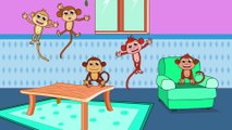 Beş Küçük Maymun _ Five Little Monkeys Türkçe _ Bebek Şarkıları _ Çocuk Şarkıları _ Adisebaba