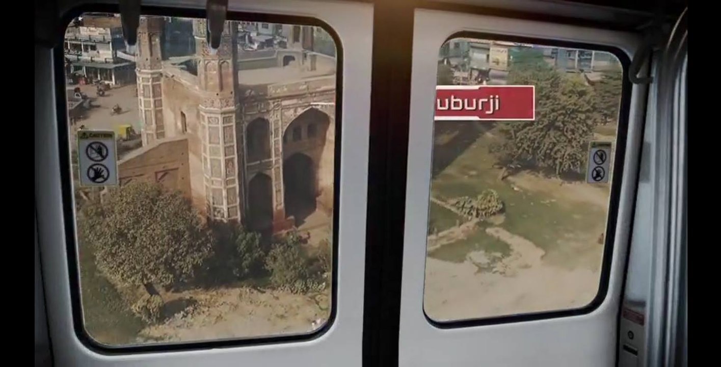 Outside view from Metro Orange Train Lahore