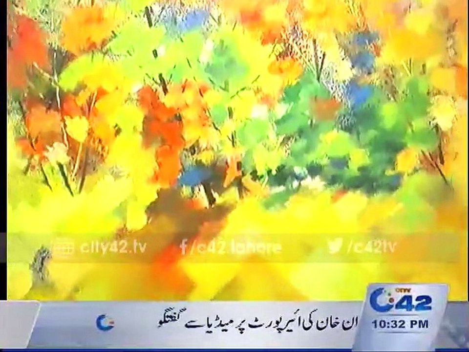 Kahlid Mehmood paintings exhibition held at Ejaz art Gallery