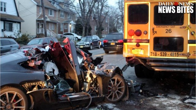 Drunken Driver Slams Porsche Into Parked School Bus, Kills His Passenger