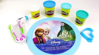 Disney Frozen Elsa Play Doh Hearts Cake Play Doh vinci decoration